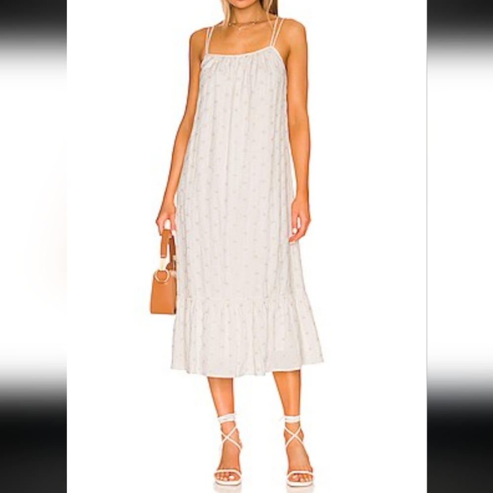 REVOLVE LINE AND DOT DAKOTA EMBROIDERED MIDI DRESS S